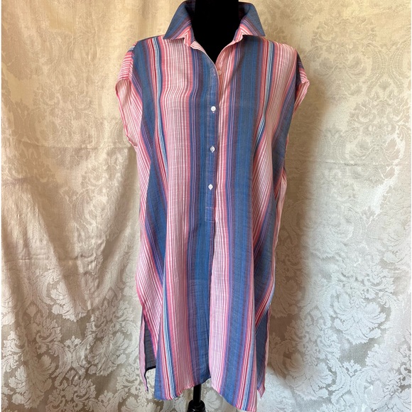 Ladies Blousology Sleeveless Button-front Tunic Top - Picture 2 of 10